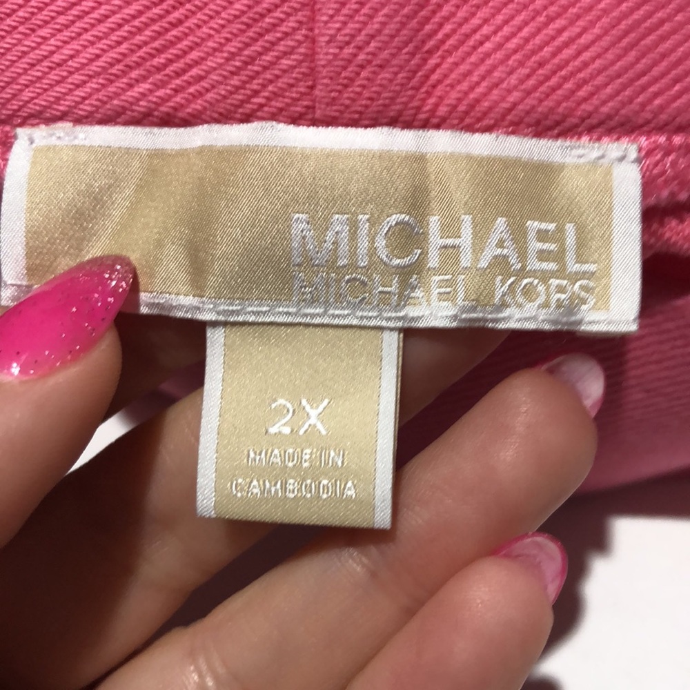 MICHAEL Michael Kors Vibrant Pink Cropped Pants - Picture 9 of 10